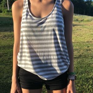 Silver sparkle and white Talbots tank top size m